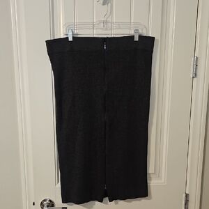 Ann Taylor Dark Gray Knit Skirt